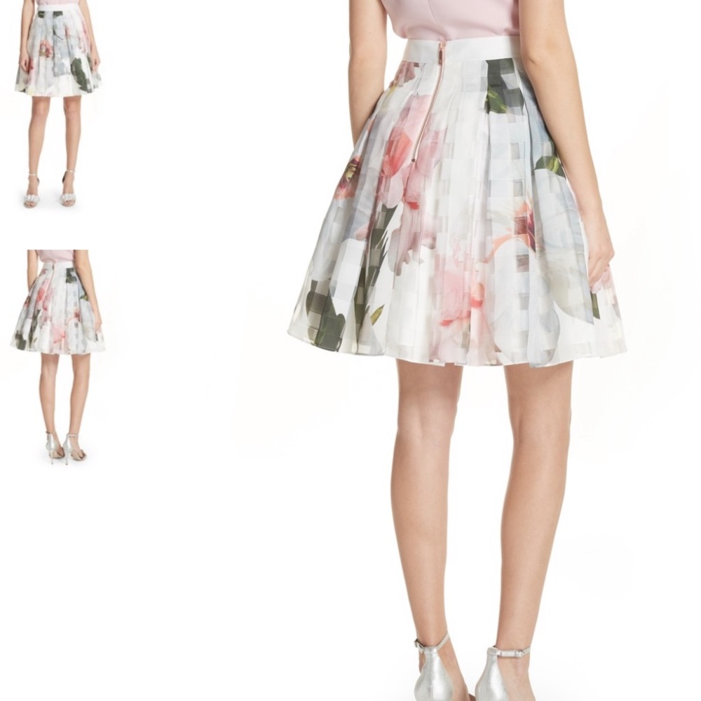 Ted Baker Burnout Chatsworth Pleated Skirt View 3